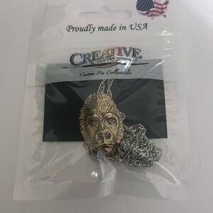 Gold Gorilla Pendant w/ chain